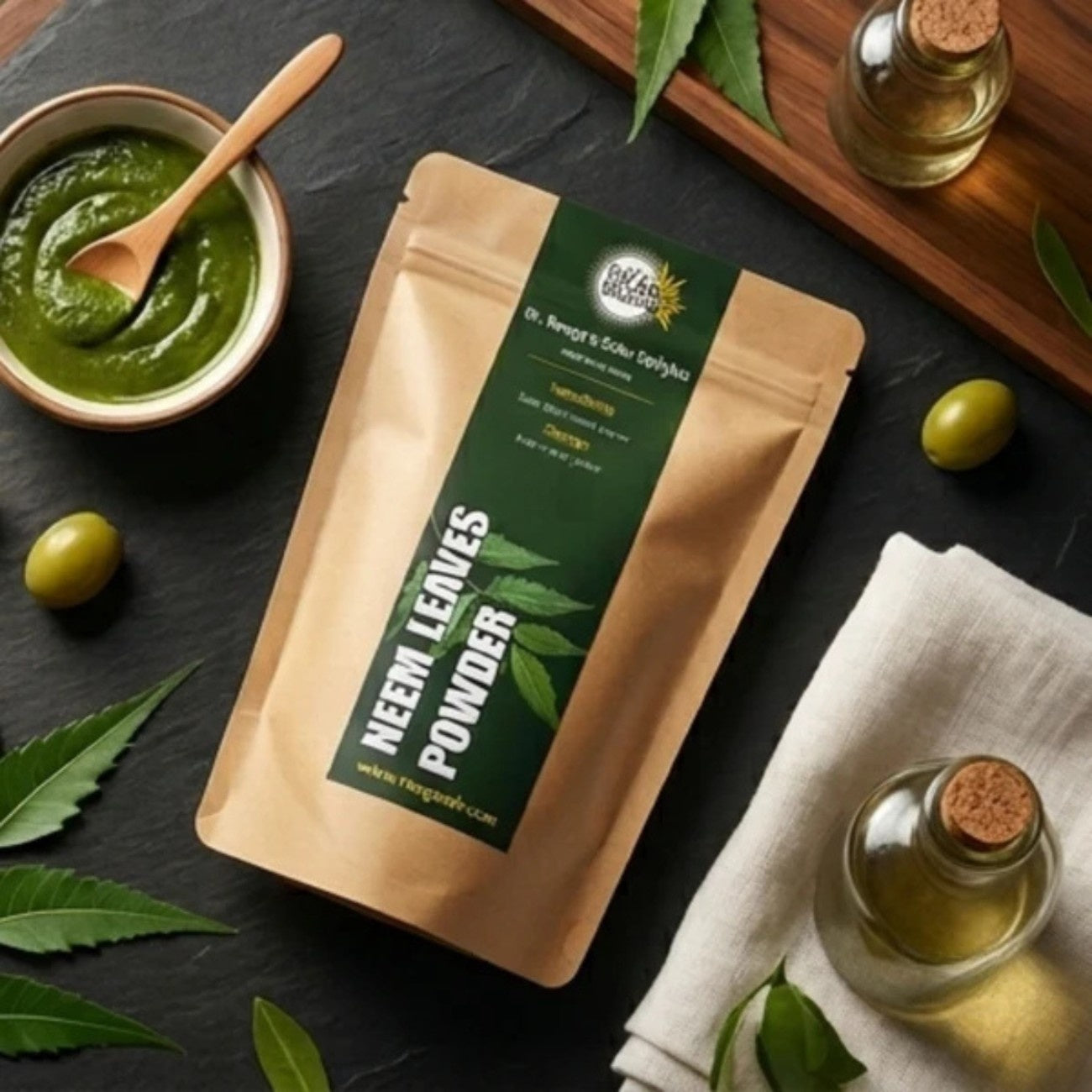 Neem Leaves Powder│100g - Dr. Renga's Solar Delights