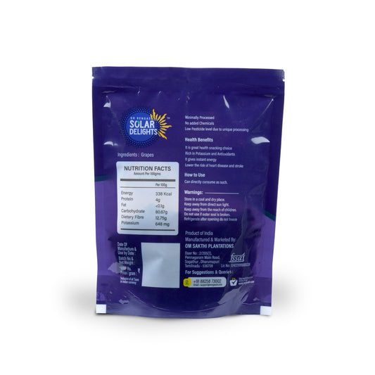 dried black grapes– naturally solar dried grapes dry fruits with rich flavor and healthy goodness.