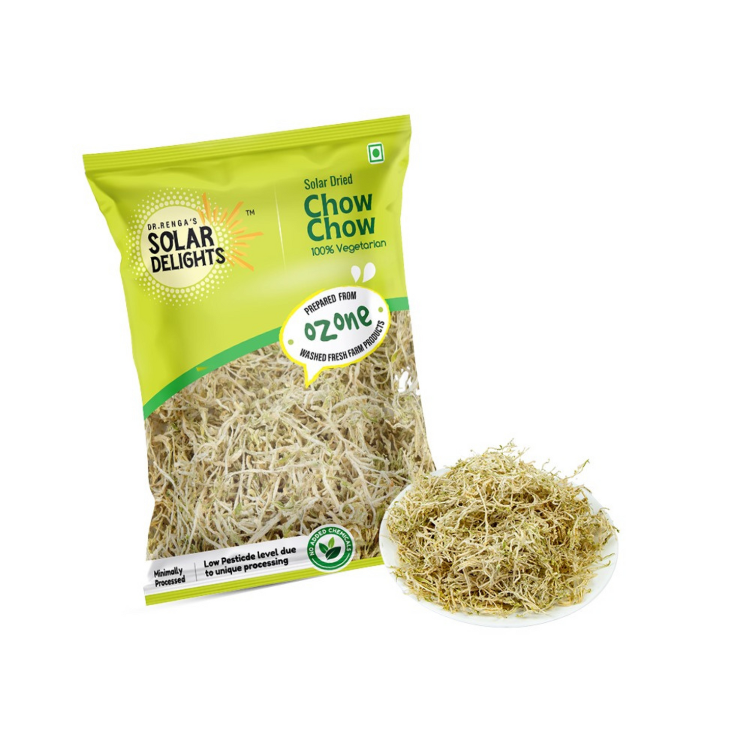 Chow chow noodles – dried chow chow vegetable pieces ideal for cooking and healthy meals.