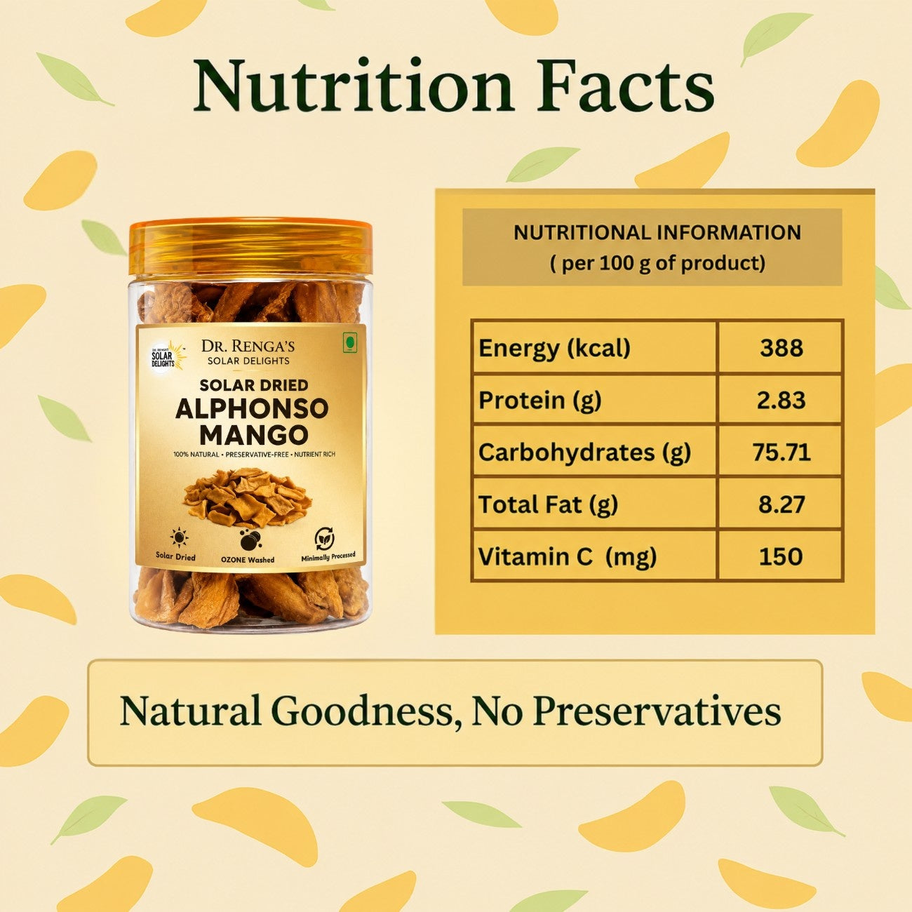 Dried Mango | 200g - Dr. Renga's Solar Delights