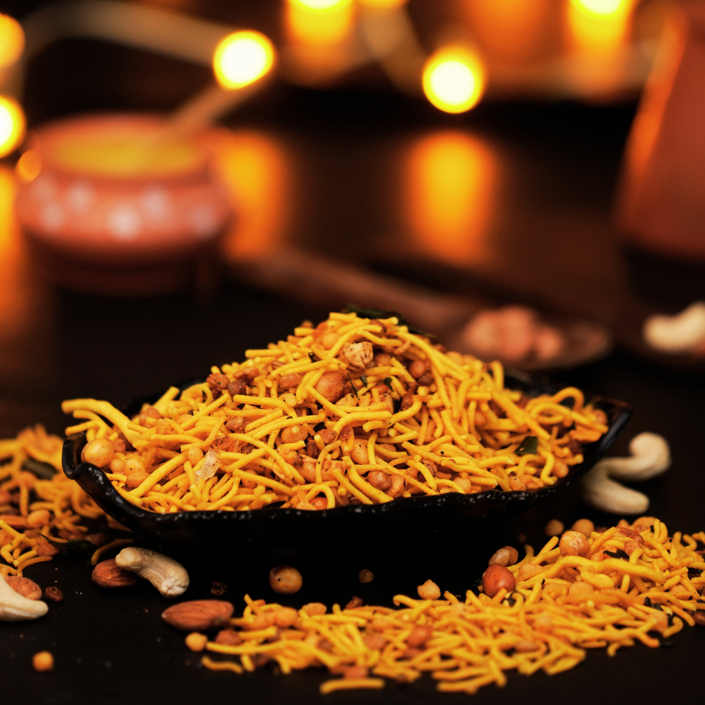 Special mixture served in festive bowl – premium Diwali gifting healthy snack by Dr. Renga's Solar Delights