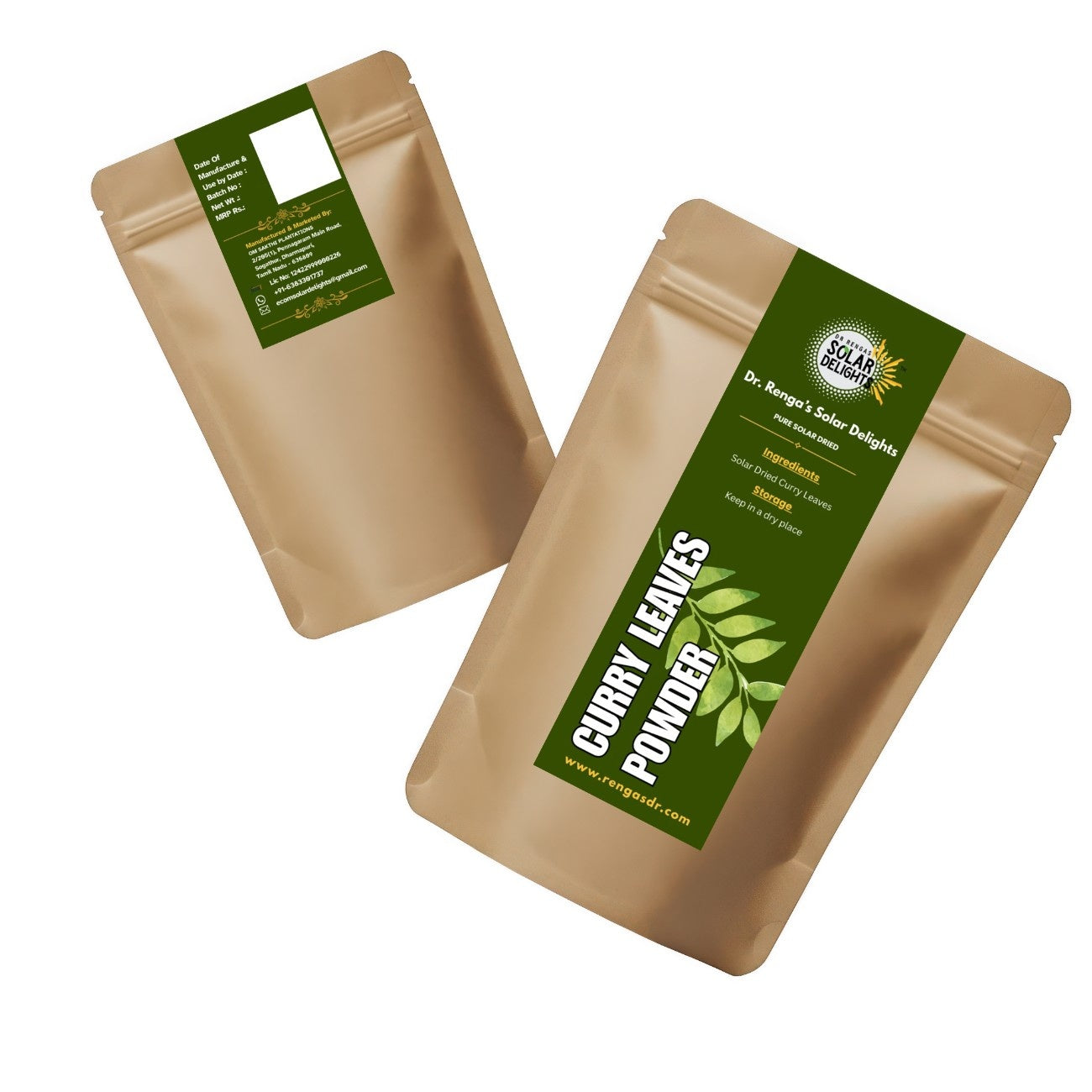Curry Leaves Powder │100g - Dr. Renga's Solar Delights