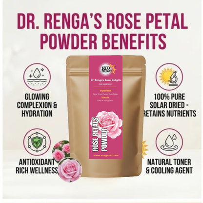 Rose Petals Powder│50g -  Dr. Renga's Solar Delights