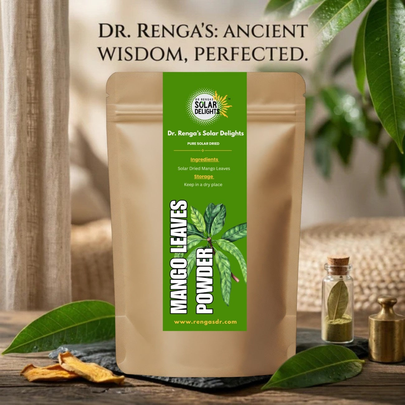 Mango Leaves Powder │100g - Dr. Renga's Solar Delights