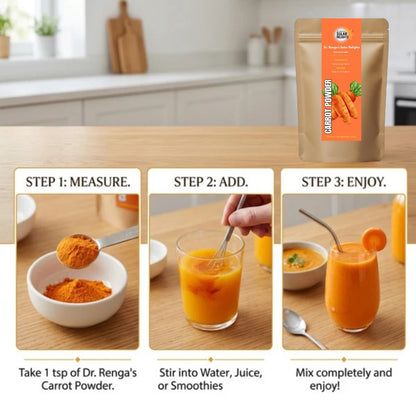 Carrot Powder │100g - Dr. Renga's Solar Delights