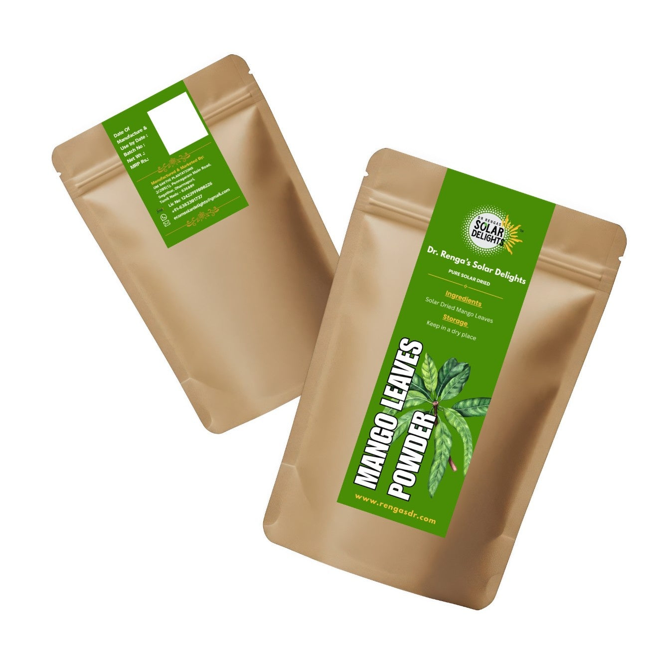 Mango Leaves Powder │100g - Dr. Renga's Solar Delights