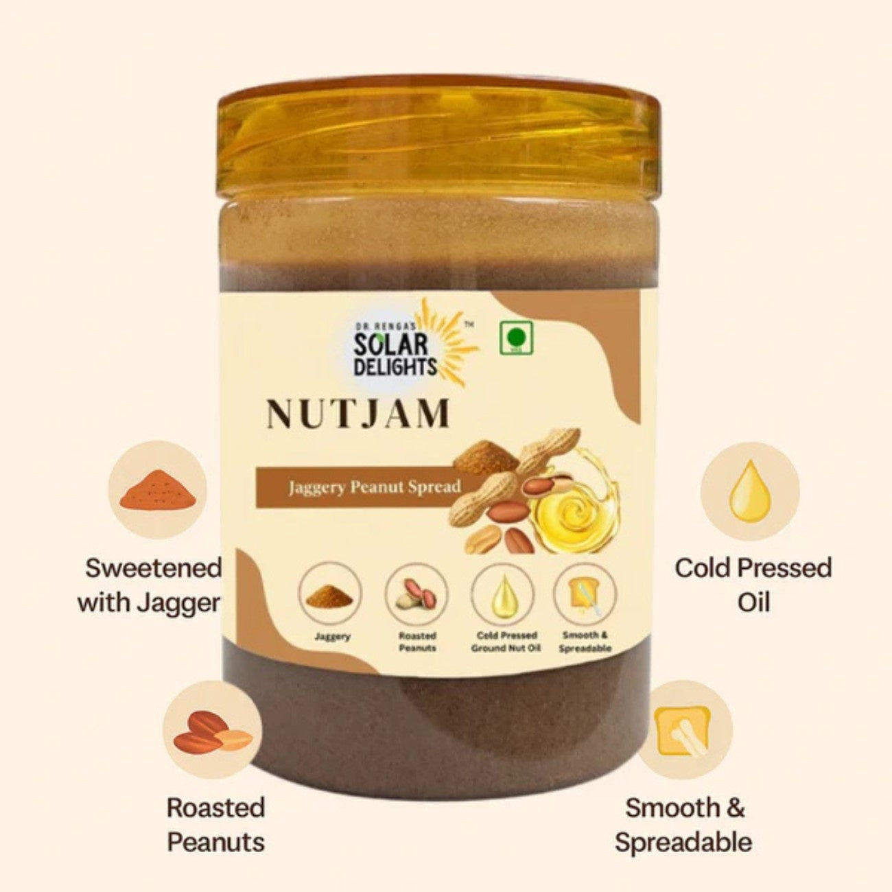 Peanut Butter Nutjam | 400g - Dr. Renga’s Solar Delights