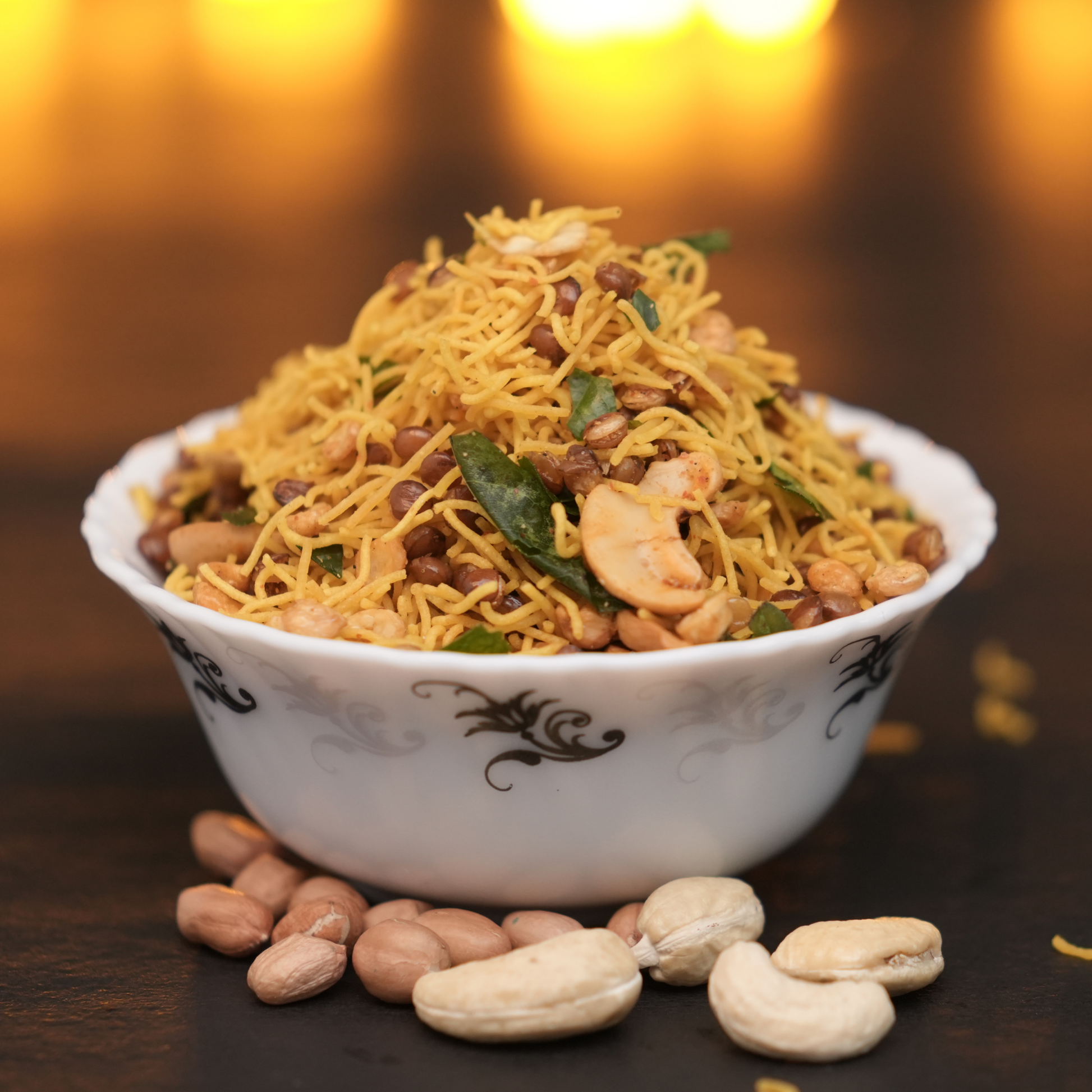 Aval Mixture served as a healthy evening tea-time snack – traditional South Indian savoury by Dr. Renga's Solar Delights