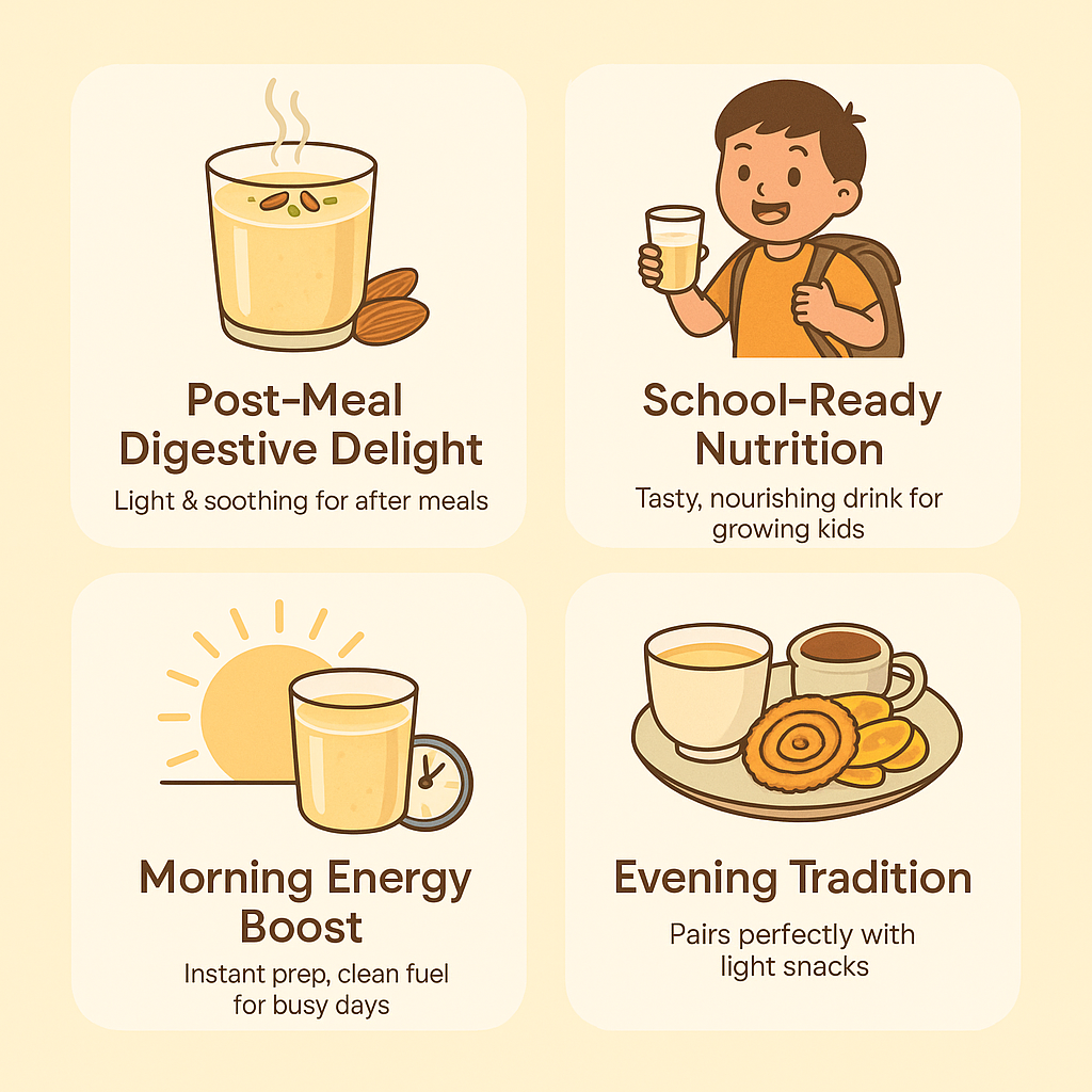 Badam milk mix – premium almond drink powder without sugar for nutritious daily drinks.