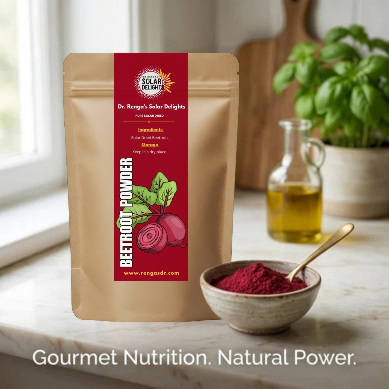 Natural beet juice powder for convenient preparation
