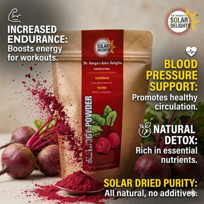 Clean beetroot extract powder ready for recipes