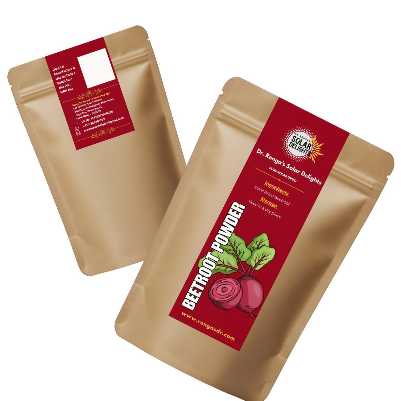 Finely processed beetroot juice powder for mixing