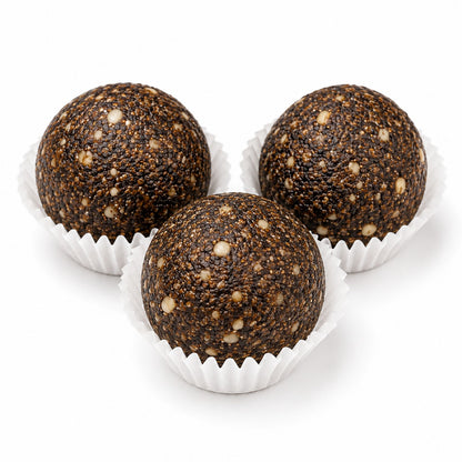 Black urad dal ladoo made with jaggery, a traditional Indian sweet