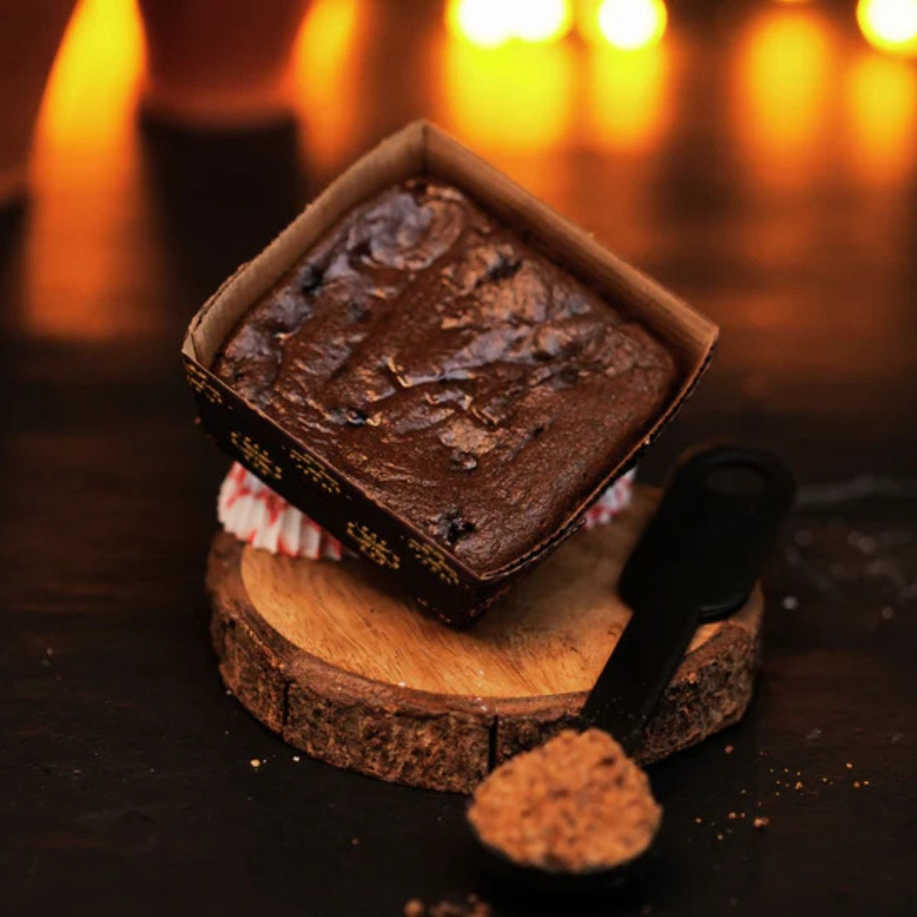 Dark cocoa brownie sweetened with pure jaggery – no white sugar, no maida by Dr. Renga's