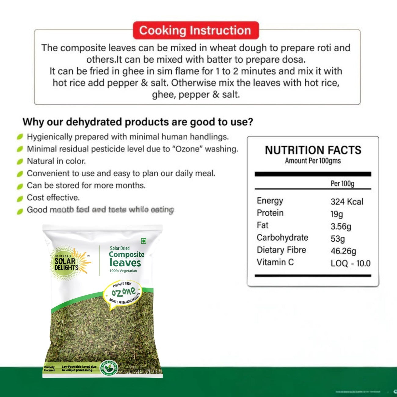 dehydrated green seasoning leaves – made from 5 different leaves