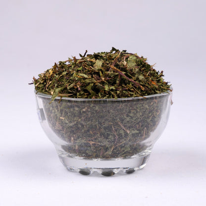 Close-up showing natural texture and color of dried leaves