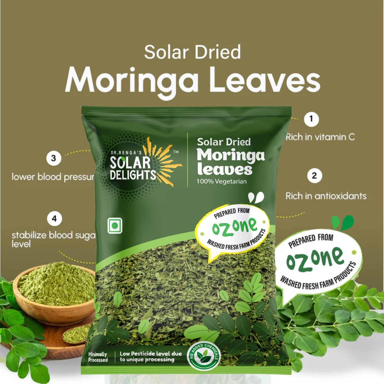 Drying of moringa leaves process