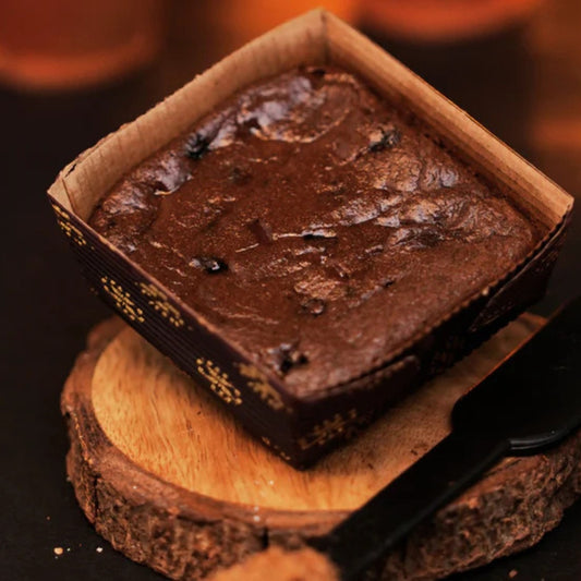 Fudgy eggless brownie with zero refined oil – healthy guilt-free dessert by Dr. Renga's Solar Delights