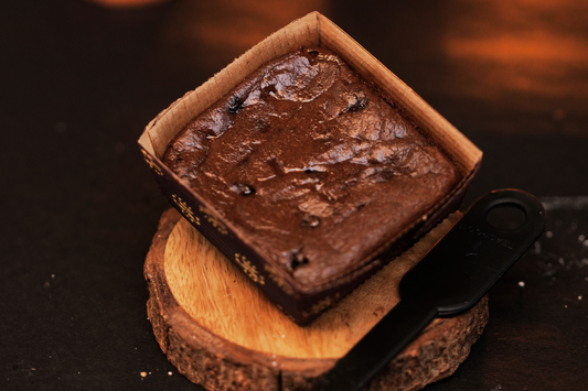 Fudgy eggless brownie with zero refined oil – healthy guilt-free dessert by Dr. Renga's Solar Delights
