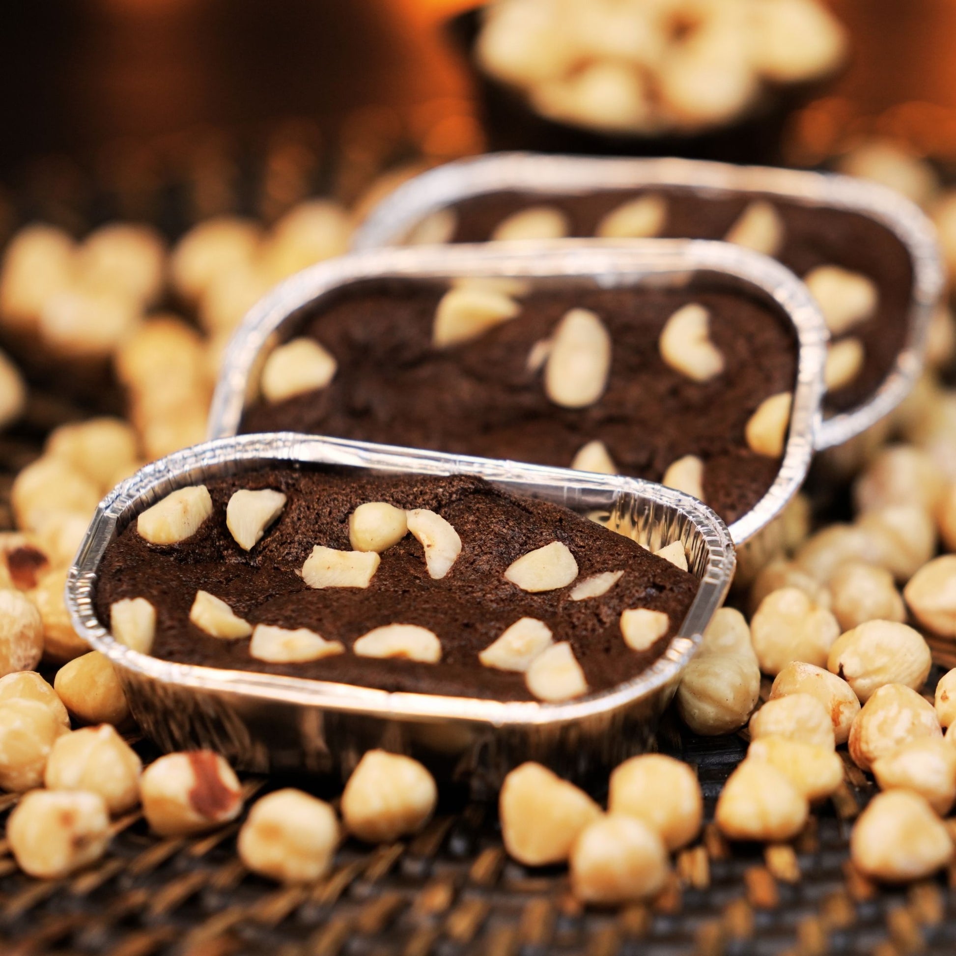 Fudgy dark cocoa hazelnut brownie – no refined oil, no eggs, guilt-free by Dr. Renga's