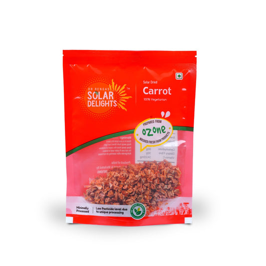Premium grated carrots – solar dried vegetables perfect for cooking, baking, or healthy snacking.