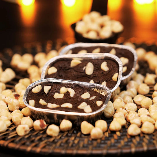 Eggless hazelnut brownies in corporate gift box – preservative-free by Dr. Renga's Solar Delights