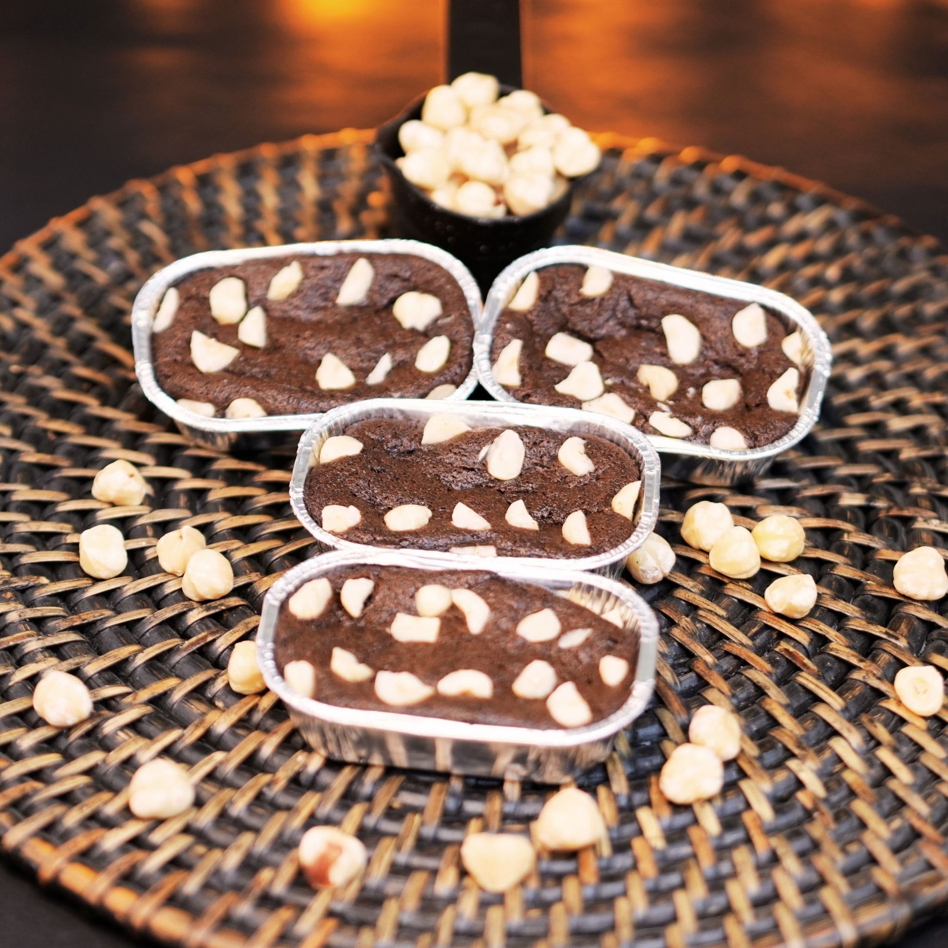 Whole wheat jaggery hazelnut brownie – eggless, no maida, no white sugar by Dr. Renga's