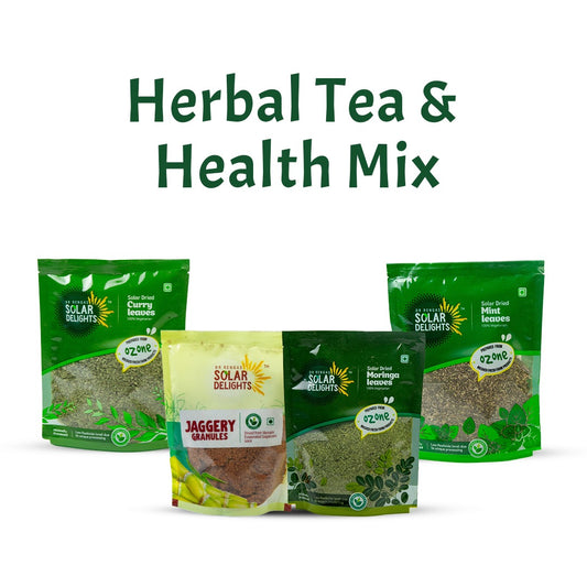 Preservative-free herbal tea blend combo supporting digestion and immunity
