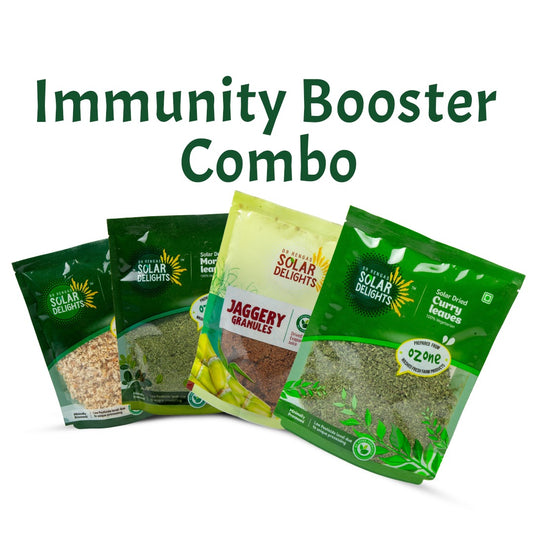 Immunity-focused combo pack showcasing eco-friendly packaging and pure ingredients