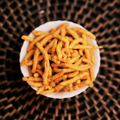 Fresh besan, black pepper and cold-pressed chekku groundnut oil – key ingredients in Dr. Renga's Kara Sev