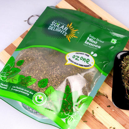 mint green leaves dried– premium solar dried mint for aromatic and flavorful tea blends.