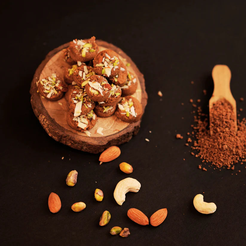 Mixed nuts cookies with whole wheat and jaggery – eggless, no maida by Dr. Renga's Solar Delights