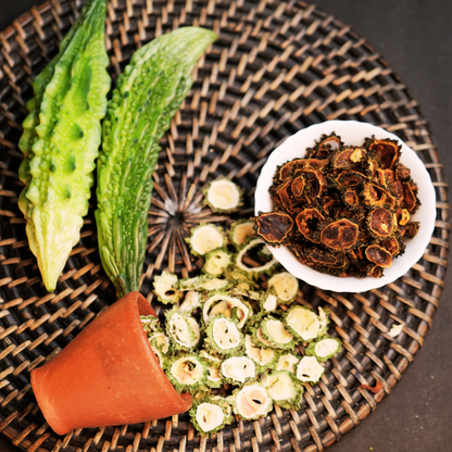 Crispy pavakka chips made with cold pressed groundnut oil – preservative free healthy snack by Dr. Renga's Solar Delights