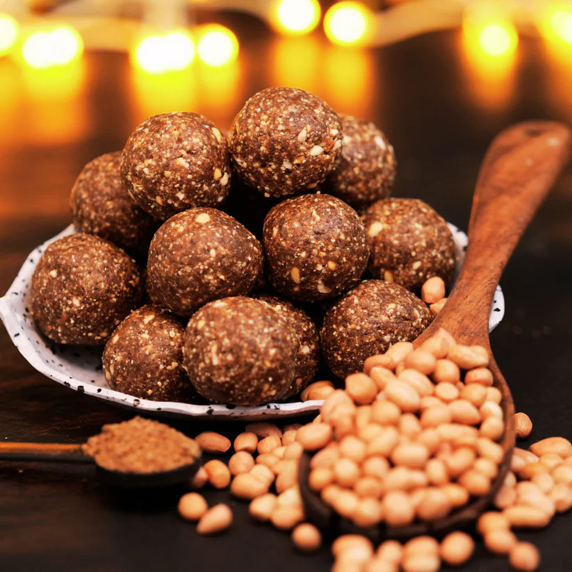 peanut jaggery laddu homemade sweet