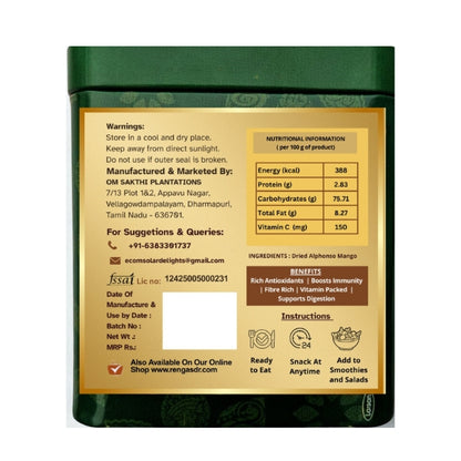 Dried mangoes – soft and tasty mango dry fruits made from solar dried mango for healthy snacking.