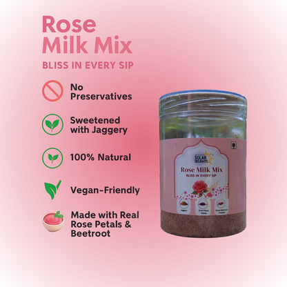 Rose milk mix – natural instant milk mix made from premium rose petals for beverages.