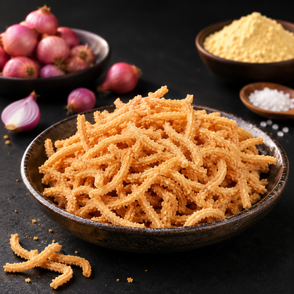 Small Onion Murukku │200g - Dr. Renga's Solar Delights
