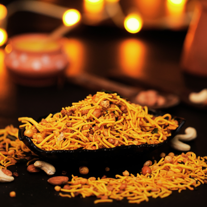 Special mixture served in festive bowl – premium Diwali gifting healthy snack by Dr. Renga's Solar Delights