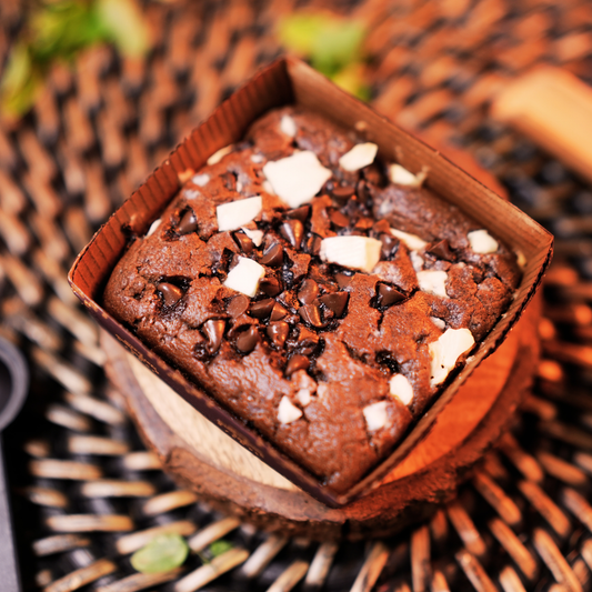 Triple chocolate brownie with whole wheat and jaggery – eggless, no maida by Dr. Renga's Solar Delights