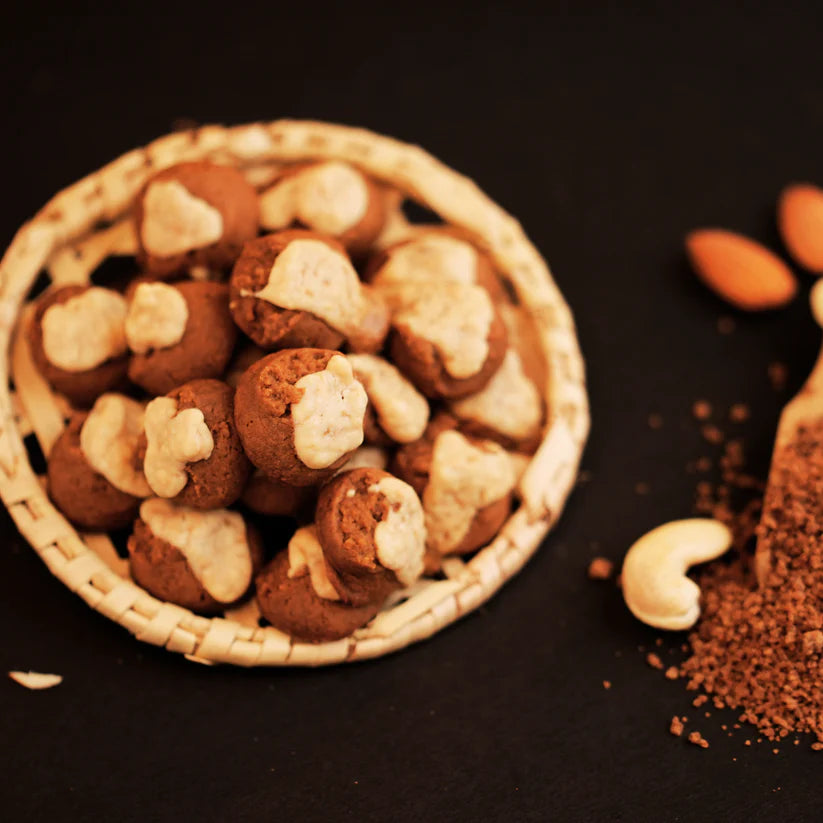 Healthy eggless white choco cookies for kids – whole wheat, jaggery sweetened by Dr. Renga's Solar Delights